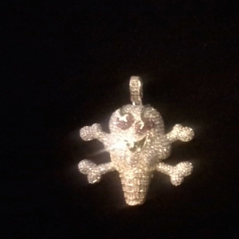 Brand New Iced Out Skull Chain Ice Cream - Picture 2 of 3